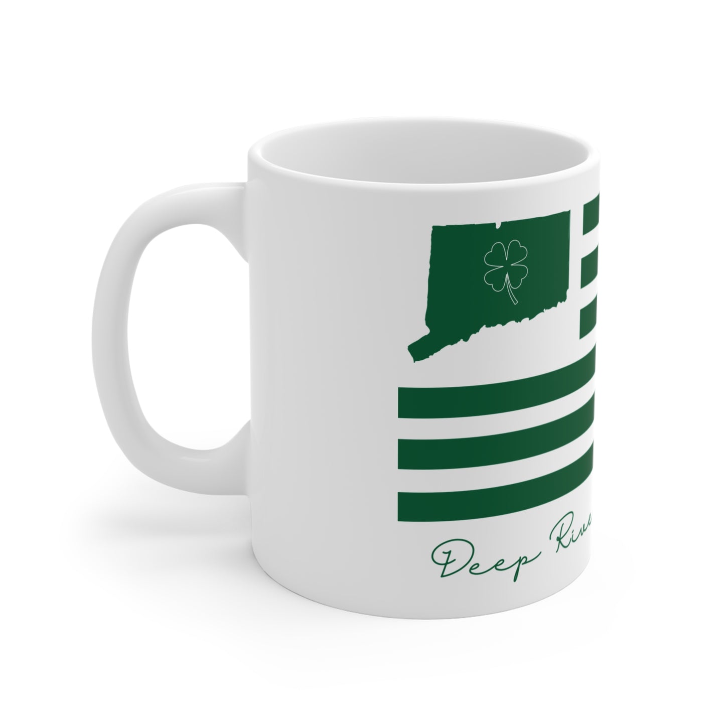 Deep River Connecticut St. Patrick’s Day Flag Mug 11oz