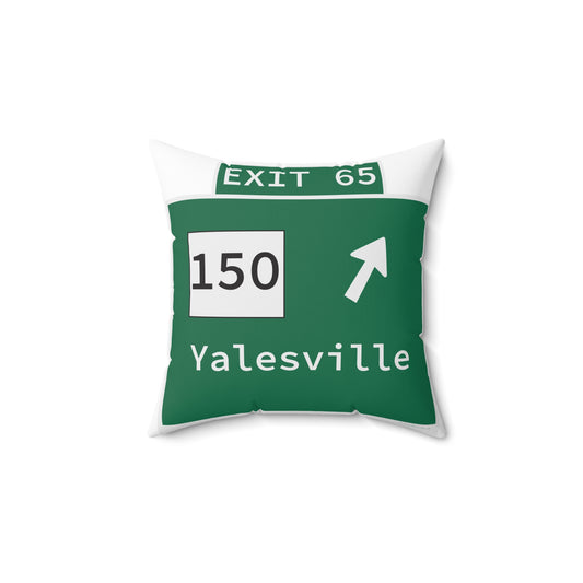 Vintage WCP Exit 65 Sign Spun Polyester Square Pillow