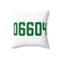 06604 Bridgeport Connecticut Zip Code Spun Polyester Square Pillow