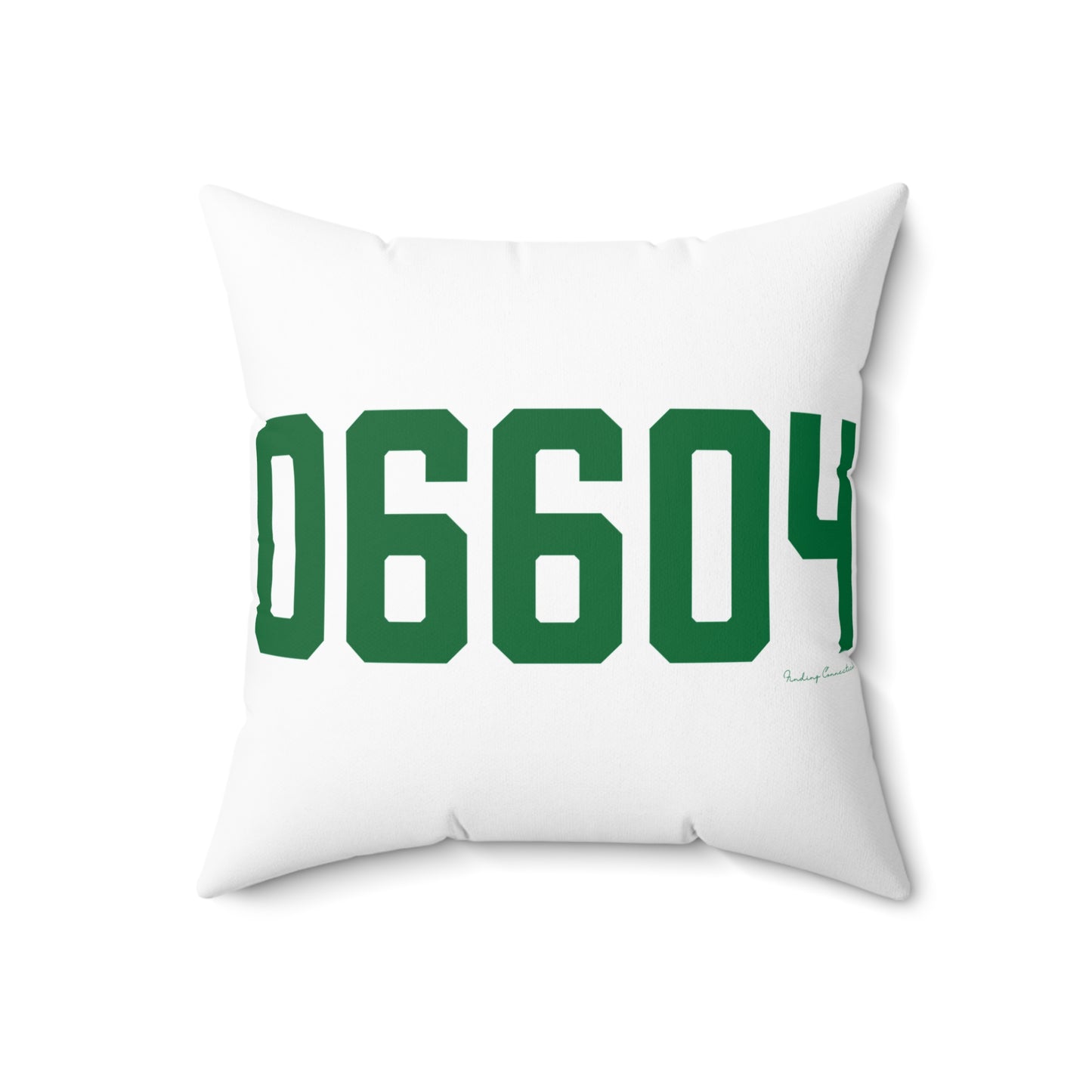 06604 Bridgeport Connecticut Zip Code Spun Polyester Square Pillow