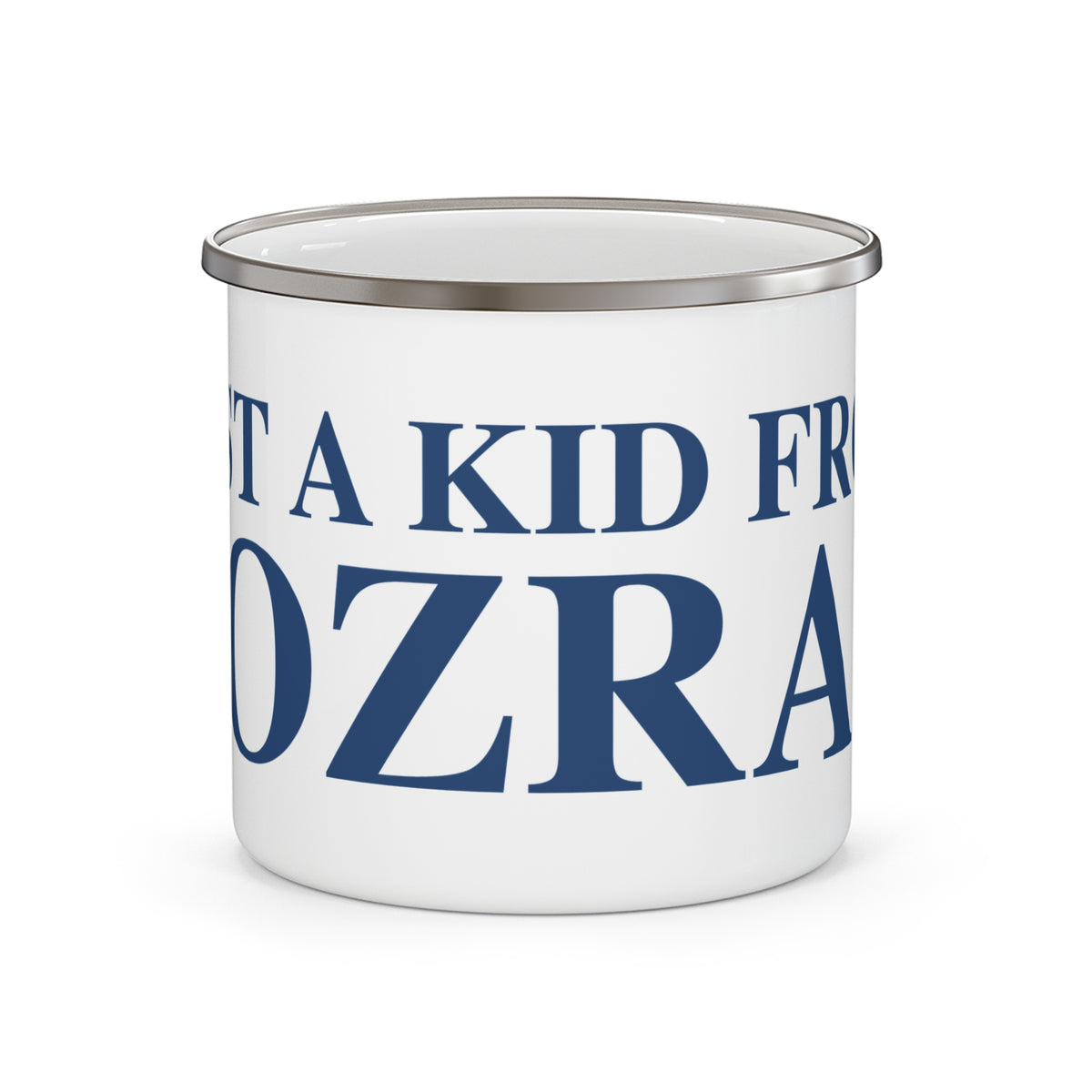 Just a kid from Bozrah Enamel Camping Mug