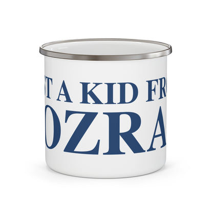 Just a kid from Bozrah Enamel Camping Mug