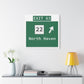 Vintage WCP Exit 63 Sign Matte Canvas, Stretched, 1.25"