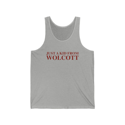 Just a kid from Wolcott Unisex Jersey Tank Top