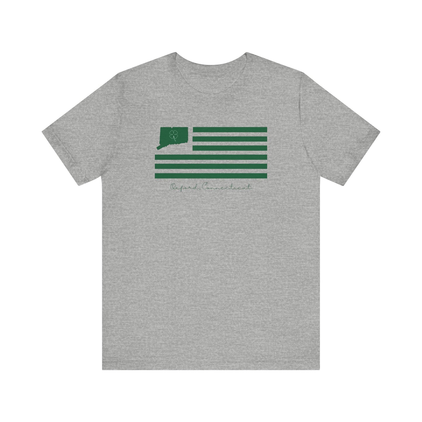 Oxford Connecticut St. Patrick’s Day Flag Unisex Jersey Short Sleeve T-Shirt