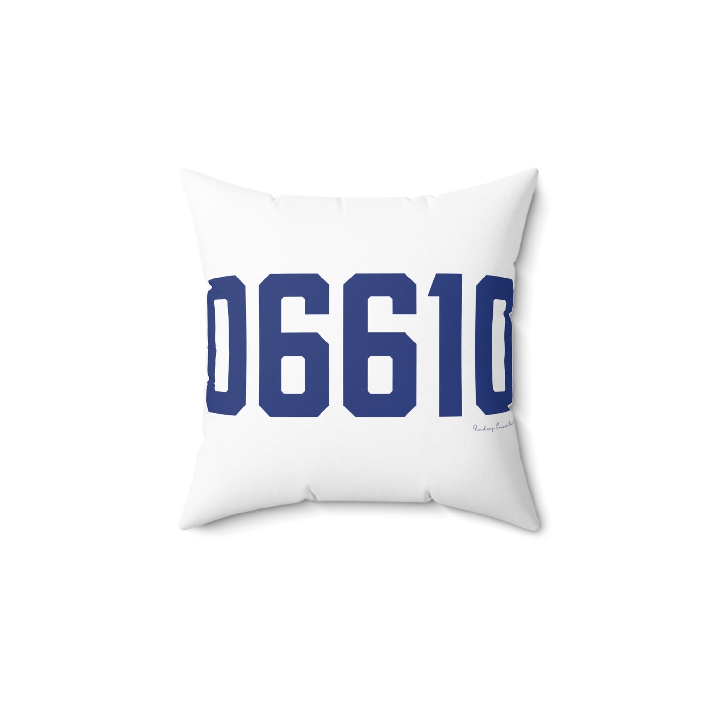 06610  Bridgeport Connecticut Zip Code Spun Polyester Square Pillow