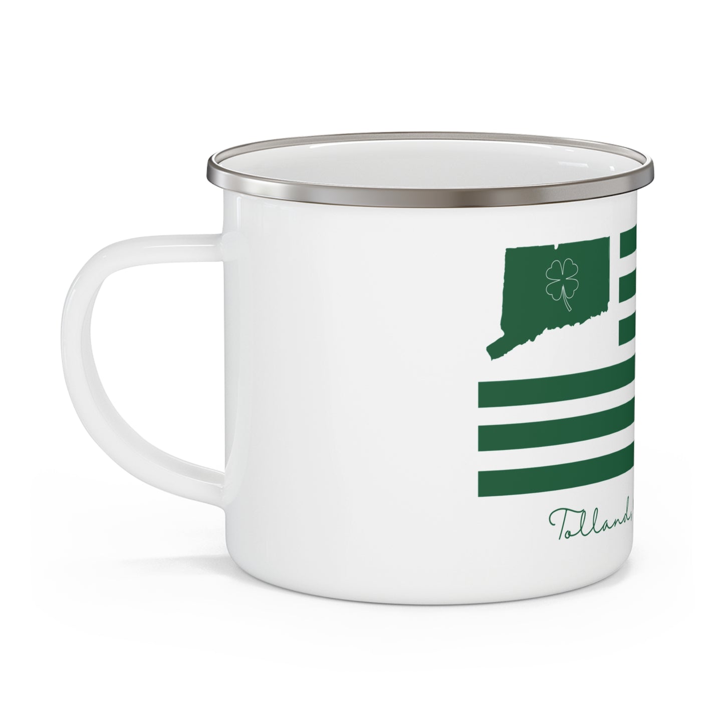 Tolland Connecticut St. Patrick’s Day Flag Enamel Camping Mug
