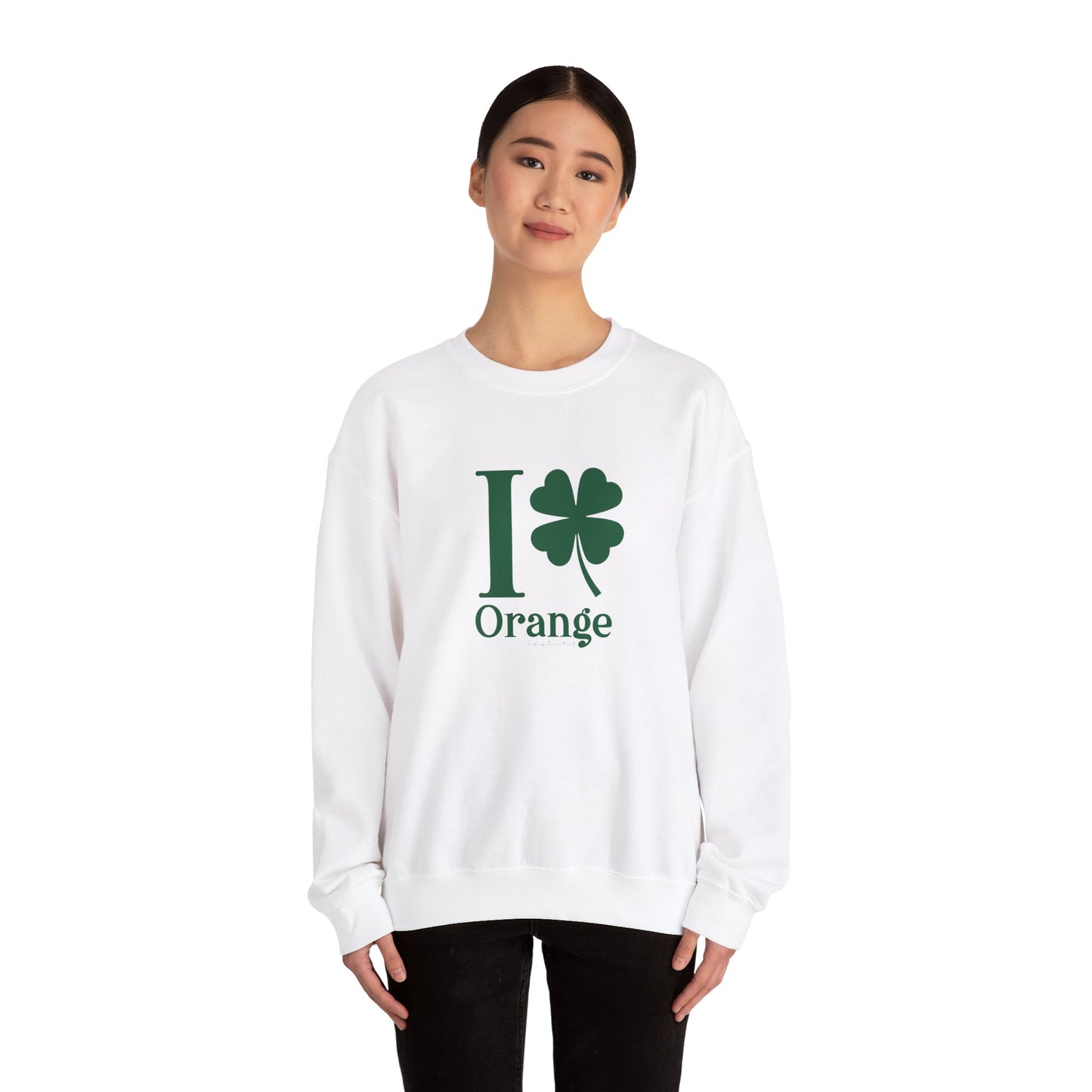 I Clover Orange Unisex Heavy Blend™ Crewneck Sweatshirt