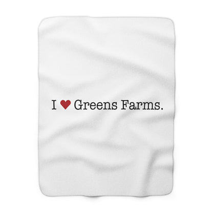 I Heart Greens Farms. Sherpa Fleece Blanket