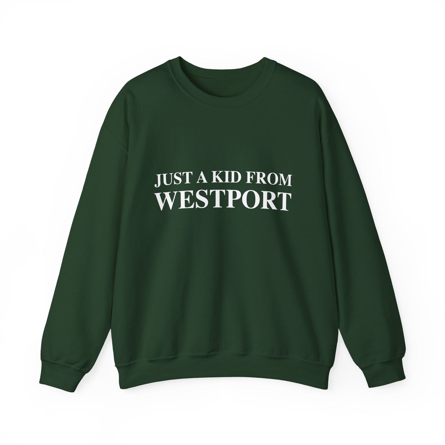 Just a kid from Westport Unisex Heavy Blend™ Crewneck Sweatshirt