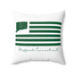 Stafford Connecticut St. Patrick’s Day Flag Spun Polyester Square Pillow