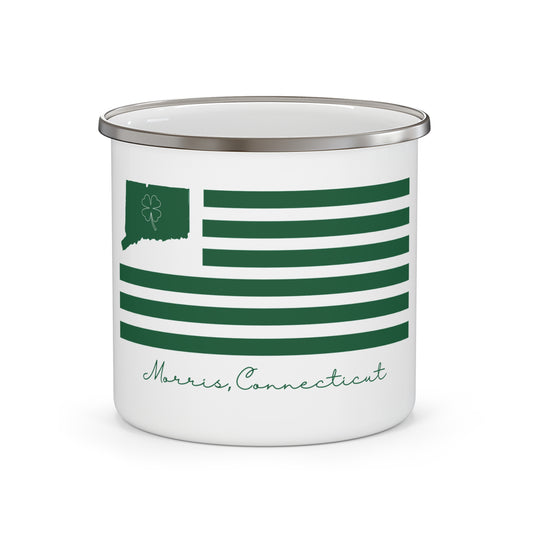 Morris Connecticut St. Patrick’s Day Flag Enamel Camping Mug