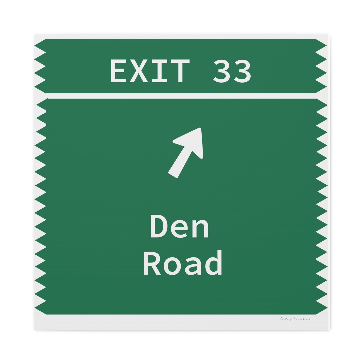 Vintage Merritt Parkway Exit 33 Sign Matte Canvas, Stretched, 1.25"