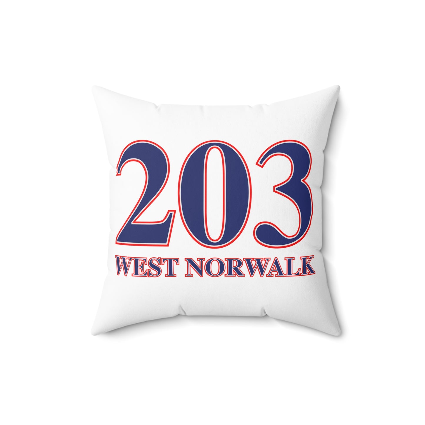 203 West Norwalk, Red, White & Blue Spun Polyester Square Pillow