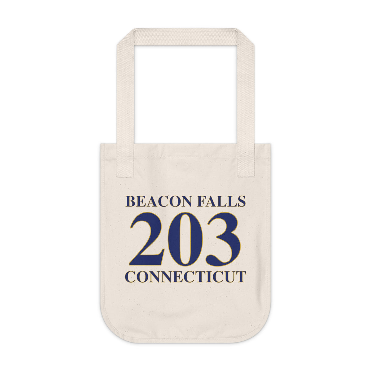 Beacon Falls 203 Connecticut Organic Canvas Tote Bag