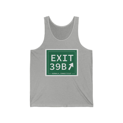 Vintage Exit 39B Merritt Parkway Sign Unisex Jersey Tank Top
