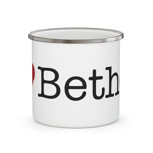 I Heart Bethel. Enamel Camping Mug