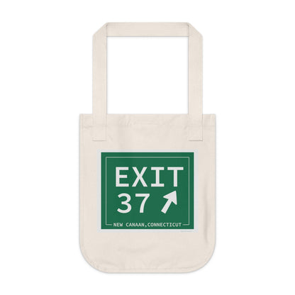 Vintage Exit 37 Merritt Parkway Sign Organic Canvas Tote Bag