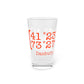 Danbury Coordinates Pint Glass, 16oz