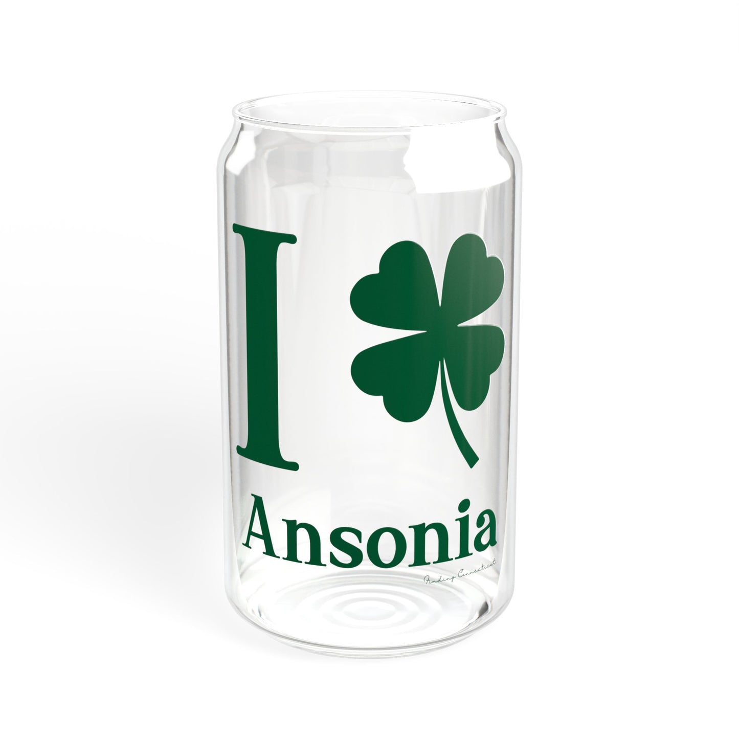 I Clover Ansonia Sipper Glass, 16oz