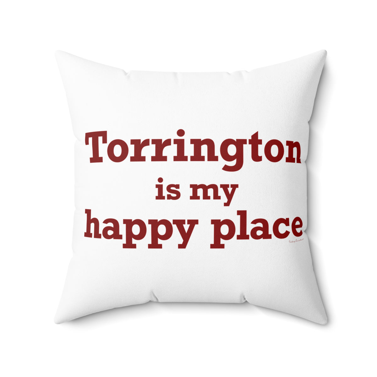 Torrington is My Happy Place Polyester Square Pillow