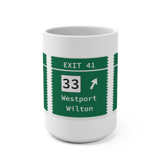 Vintage Merritt Parkway Exit 41 Sign Mug 15oz