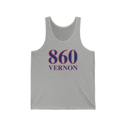 860 Vernon Red White & Blue Unisex Jersey Tank Top