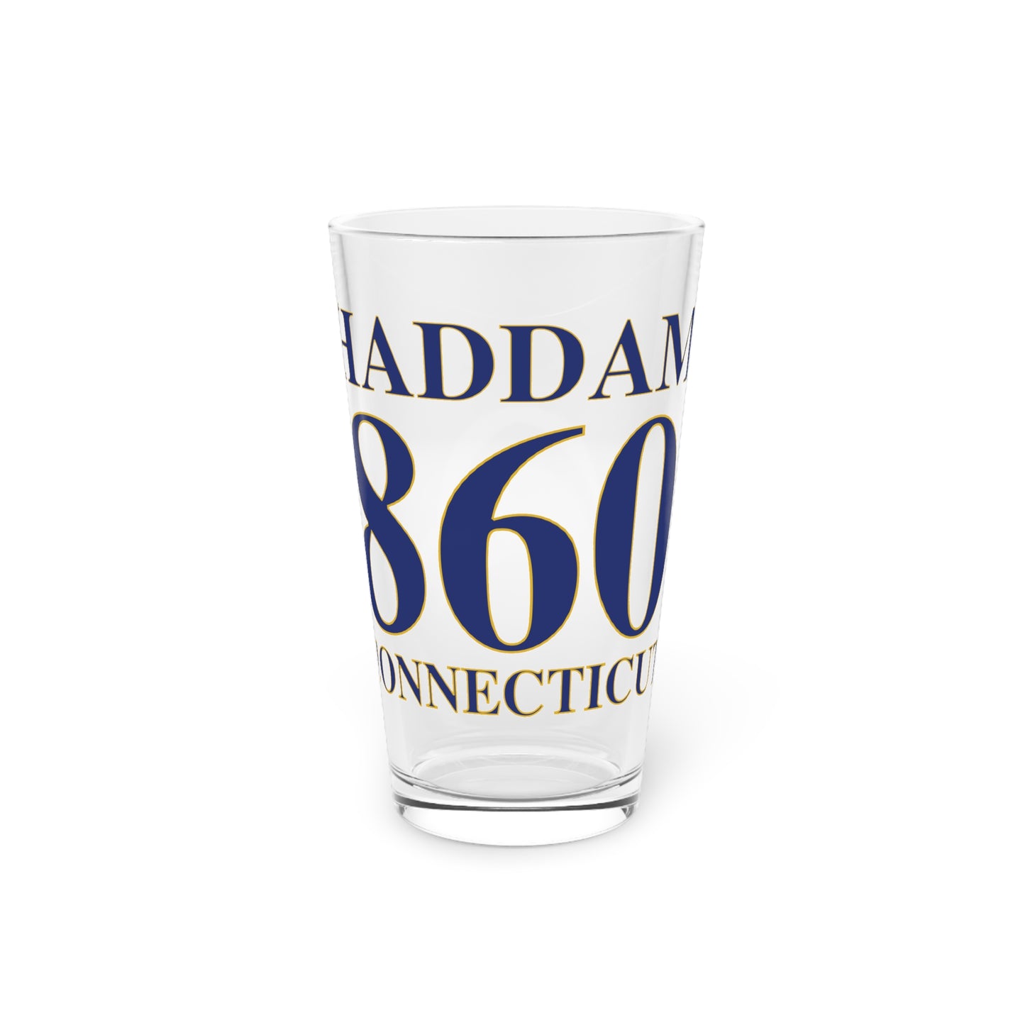 Haddam 860 Connecticut Pint Glass, 16oz