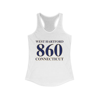 West Hartford 860 Connecticut Women's Ideal Racerback Tank Top