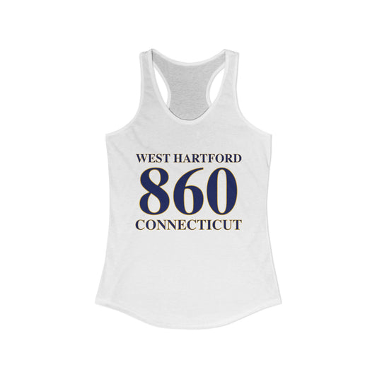 West Hartford 860 Connecticut Women's Ideal Racerback Tank Top