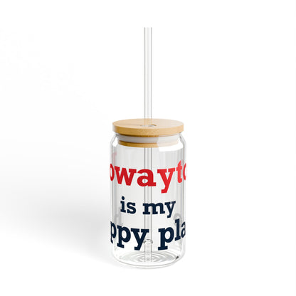 Rowayton is My Happy Place Sipper Glass, 16oz