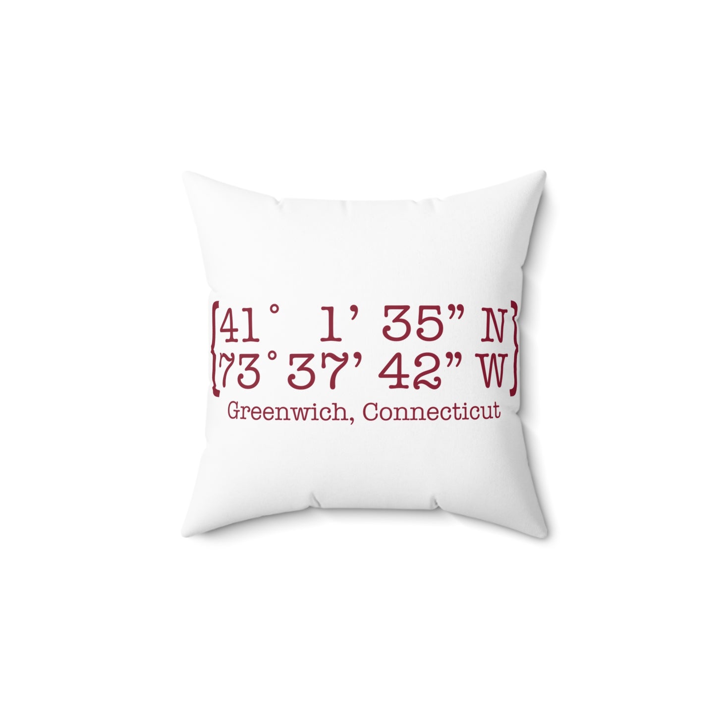 Greenwich Coordinates Spun Polyester Square Pillow