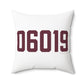 06019 Canton Connecticut Zip Code Polyester Square Pillow