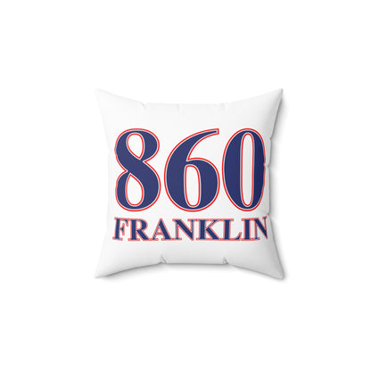 860 Franklin Red, White & Blue Spun Polyester Square Pillow