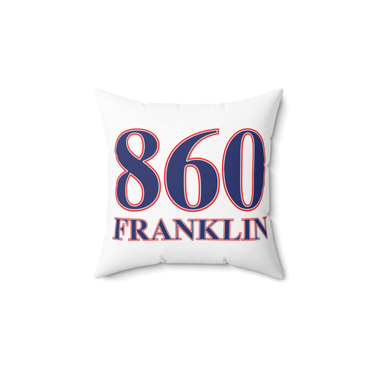 860 Franklin Red, White & Blue Spun Polyester Square Pillow