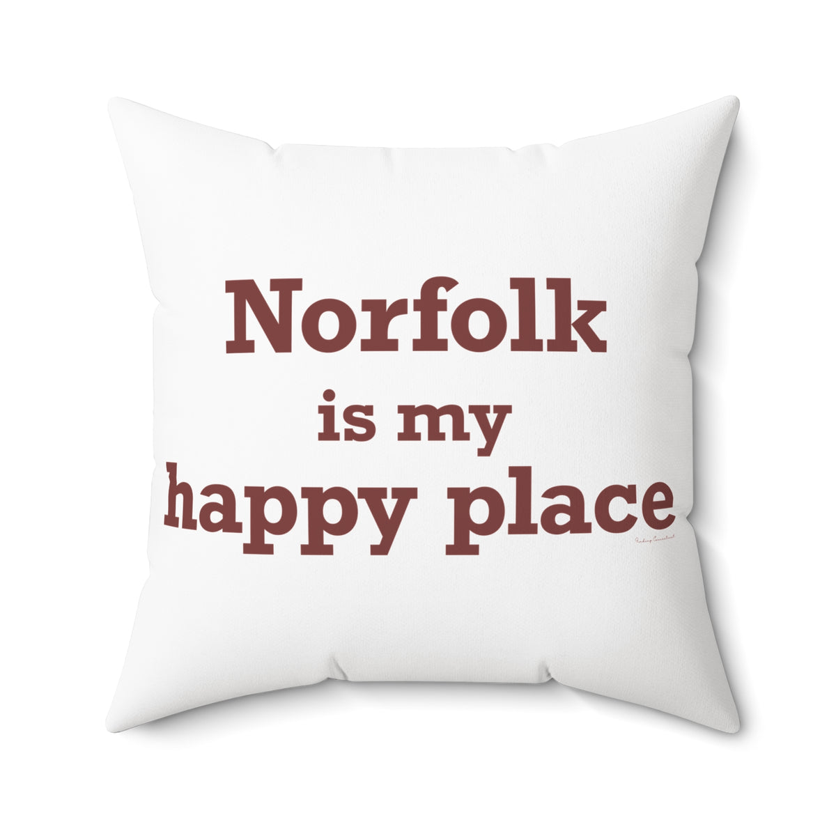Norfolk is My Happy Place Polyester Square Pillow