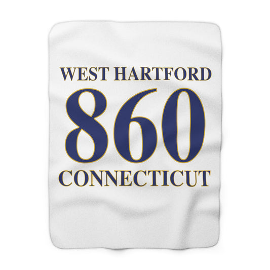 West Hartford 860 Connecticut  Sherpa Fleece Blanket