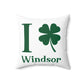 I Clover Windsor Spun Polyester Square Pillow