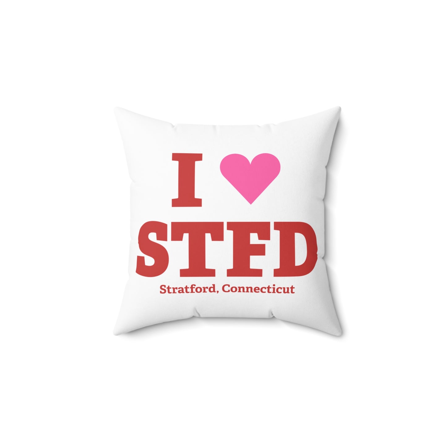 I Heart STFD Spun Polyester Square Pillow