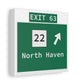 Vintage WCP Exit 63 Sign Matte Canvas, Stretched, 1.25"