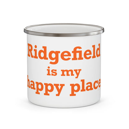 Ridgefield Is My Happy Place Enamel Camping Mug