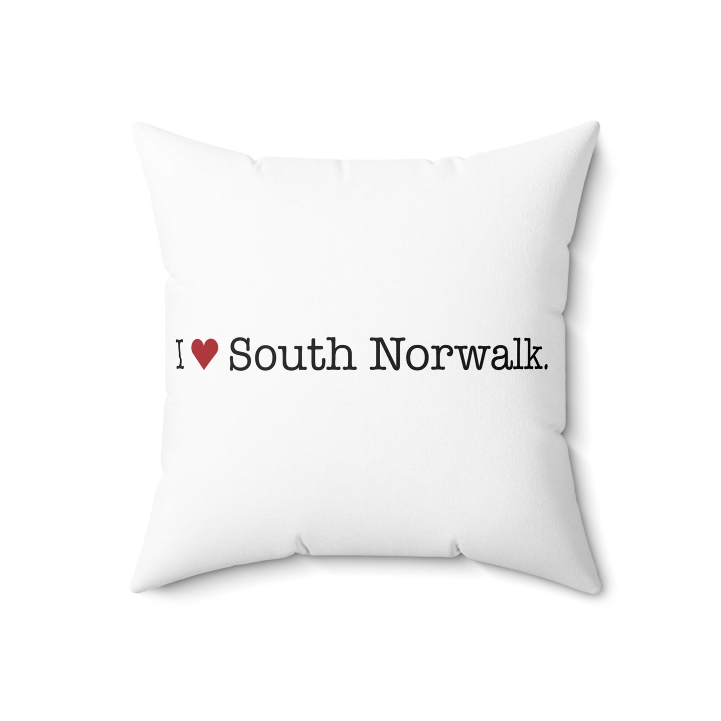 I Heart South Norwalk. Spun Polyester Square Pillow