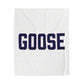 Goose Zip Code Blue & Purple Velveteen Plush Blanket