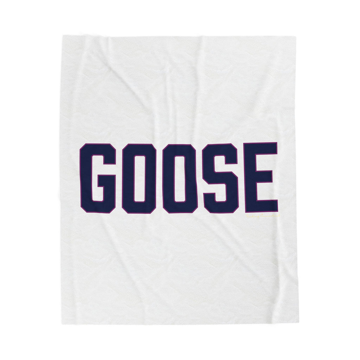 Goose Zip Code Blue & Purple Velveteen Plush Blanket