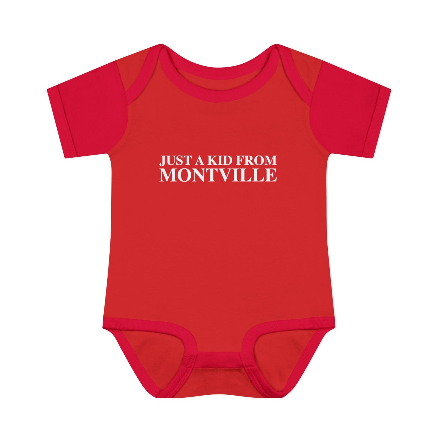 Just a kid from Montville Infant Baby Rib Bodysuit