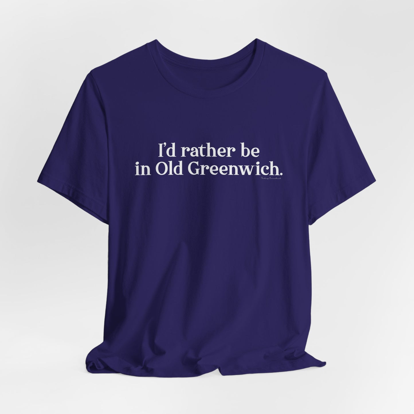 I’d rather be in Old Greenwich Unisex Jersey Short Sleeve T-Shirt