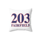 203 Fairfield Red White & Blue Spun Polyester Square Pillow