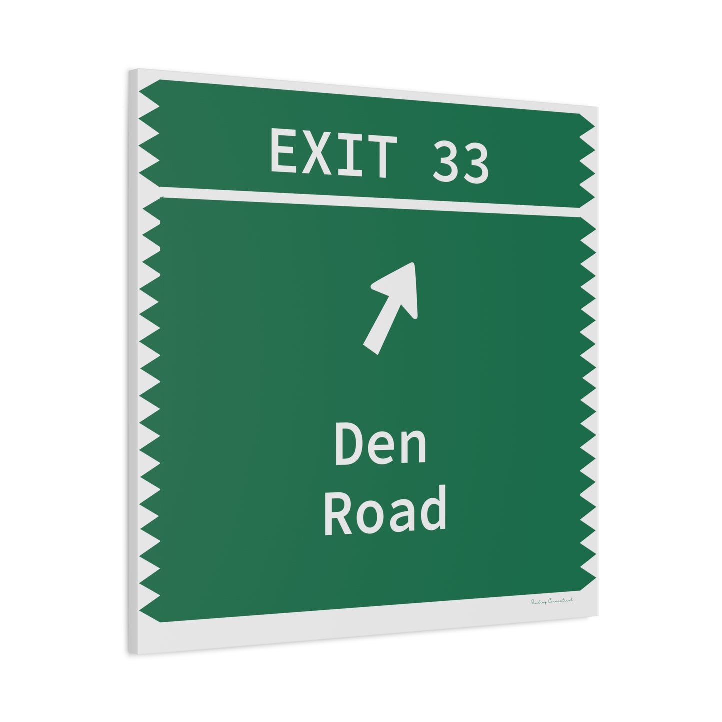 Vintage Merritt Parkway Exit 33 Sign Matte Canvas, Stretched, 1.25"