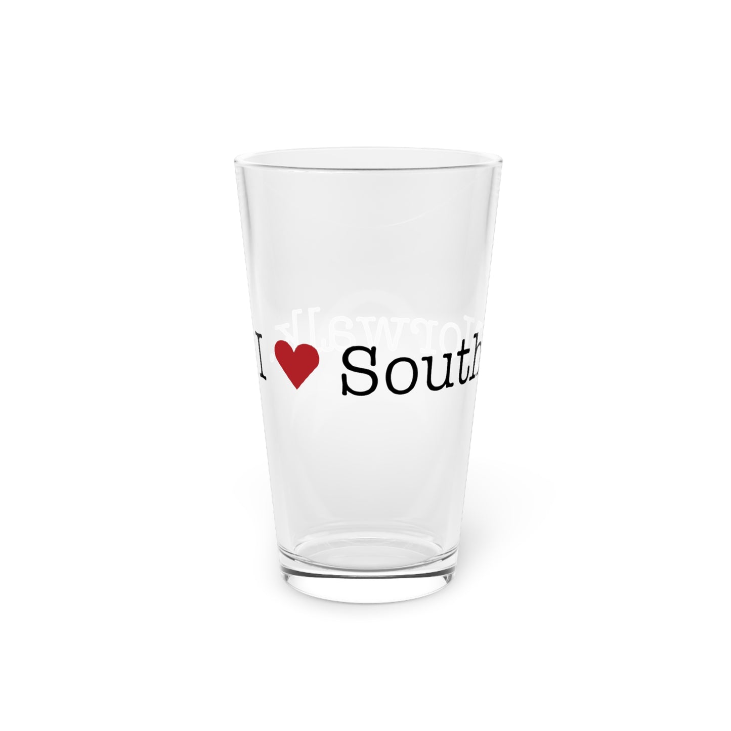 I Heart South Norwalk. Pint Glass, 16oz