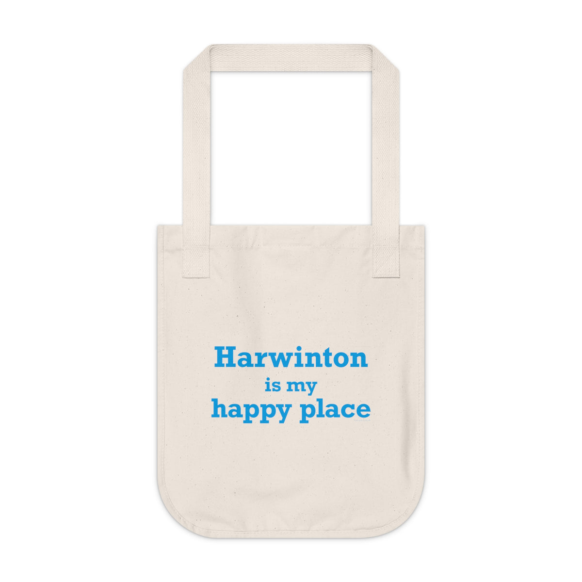 Harwinton is My Happy Place Organic Canvas Tote Bag